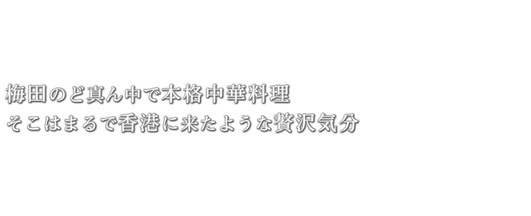 梅田のど真ん中で本格中華料理そこはまるで香港に来たような贅沢気分